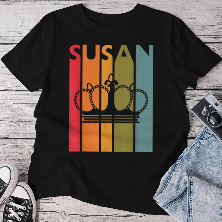 Susan Idea For Girls First Name Vintage Susan Women T-shirt Funny Gifts