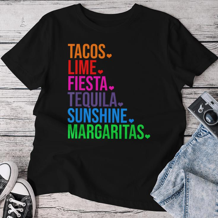 Tacos Lime Fiesta Tequila Cinco De Mayo Women T-shirt Funny Gifts