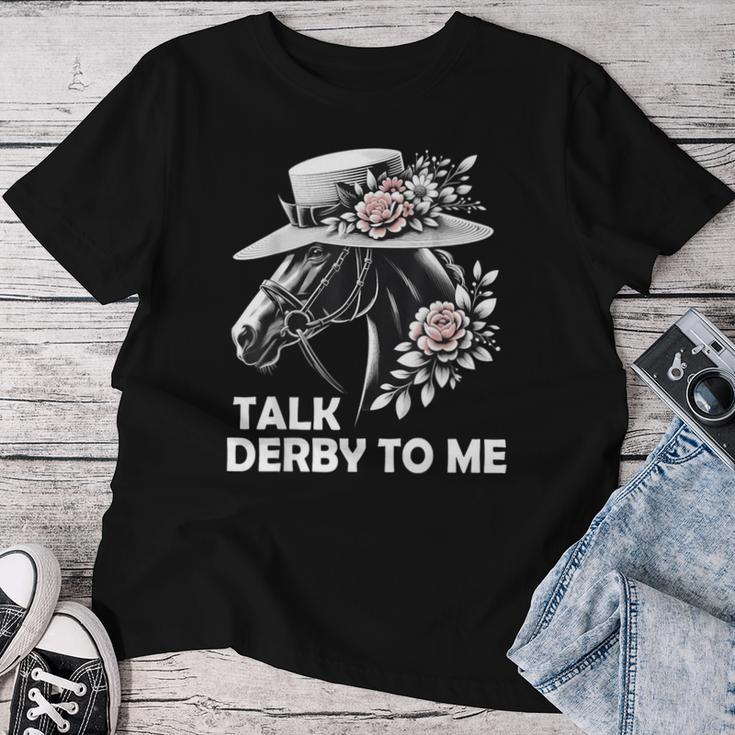 Talk Derby To Me Derby Day 2024 Horse Racing For Women Women T-shirt Unique Gifts