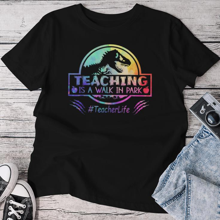 Teaching Is A Walk In Park Teacher Life Mother's Day Women T-shirt Personalized Gifts