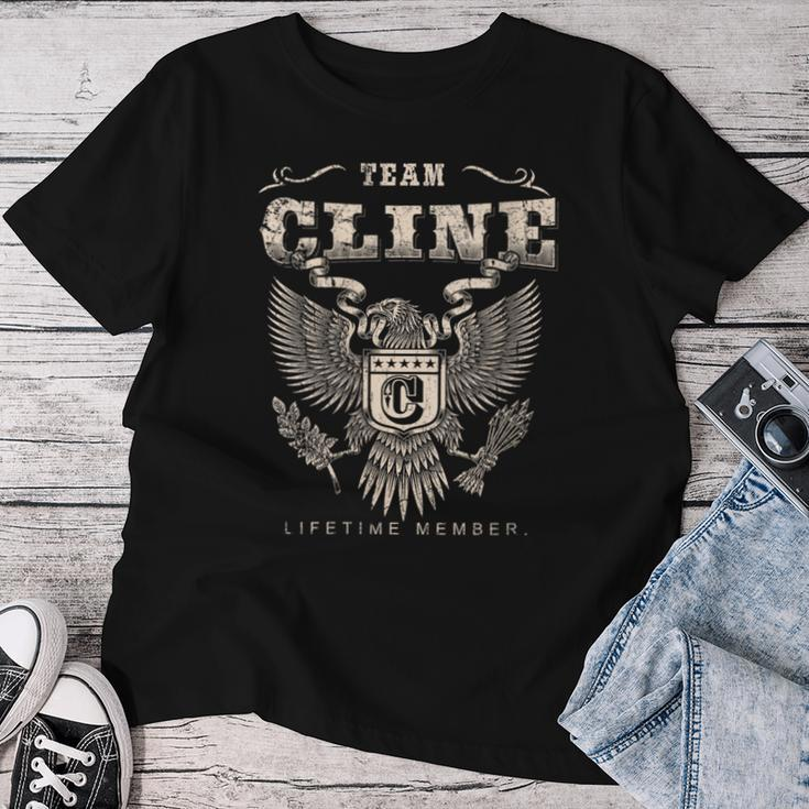 Team Cline Family Name Lifetime Member Women T-shirt Funny Gifts