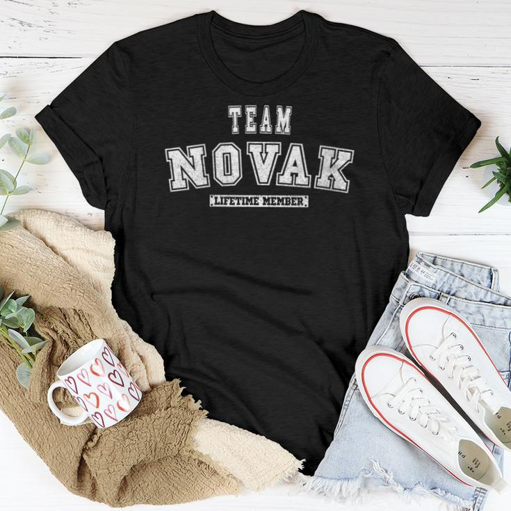 Team Novak Lifetime Member Family Last Name Women T-shirt Funny Gifts