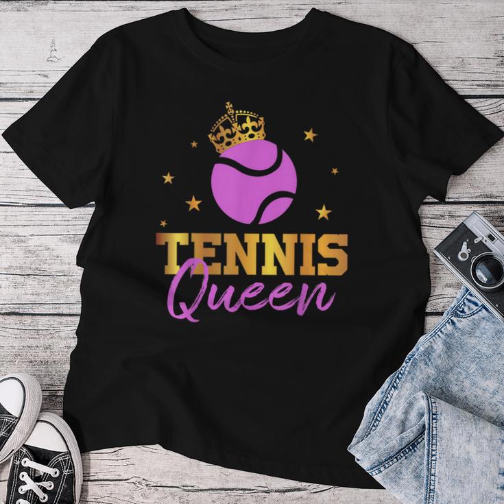 Tennis Queen Tennis Player Athletes Women's T-shirt Frauen Lustige Geschenke