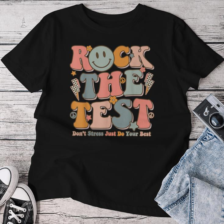 Testing For Teachers Test Day Teacher Rock The Test Women T-shirt Unique Gifts