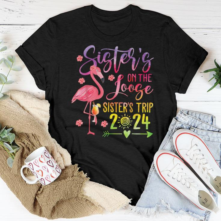 Tie-Dye Sister's Weekend Trip 2024 Sisters On The Loose Women T-shirt Unique Gifts