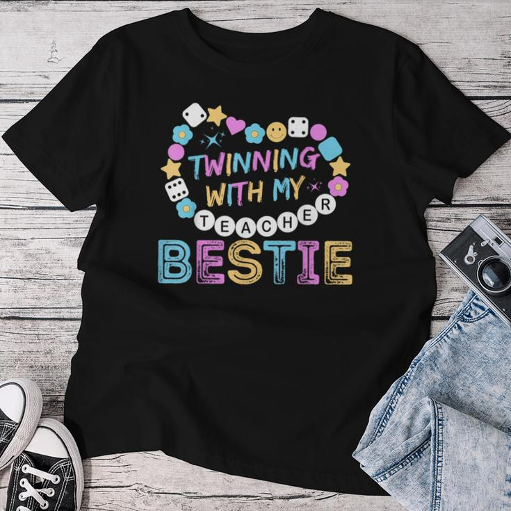 Twin Day Friends Teacher Twinning With My Bestie Matching Women T-shirt Funny Gifts
