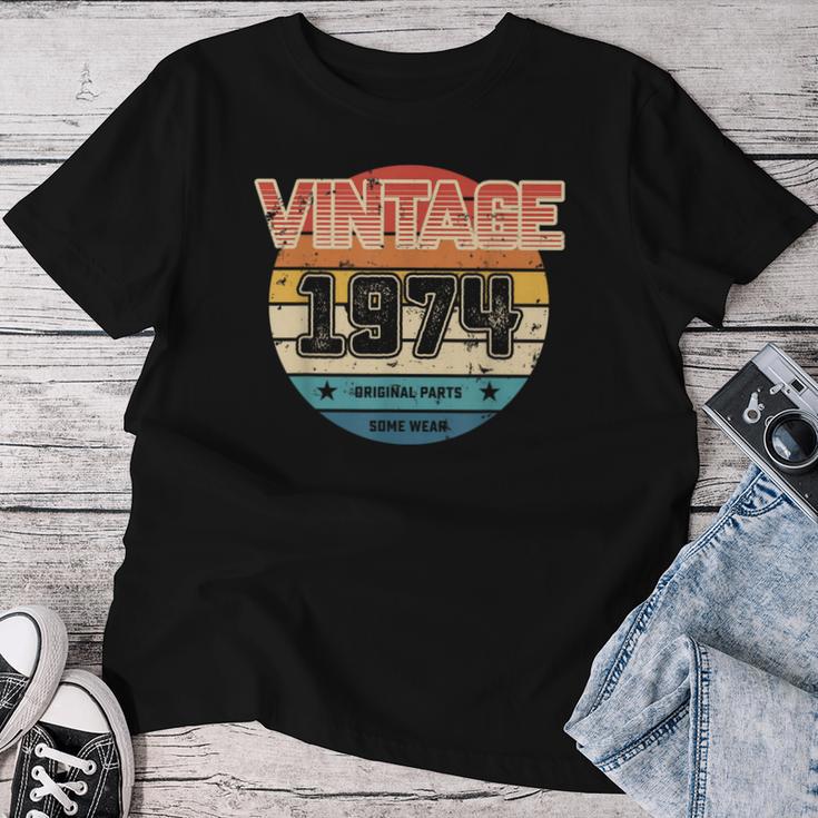 Vintage 1974 Bday Originalteile 50 Geburtstag Papa Mama T-shirt Frauen Lustige Geschenke