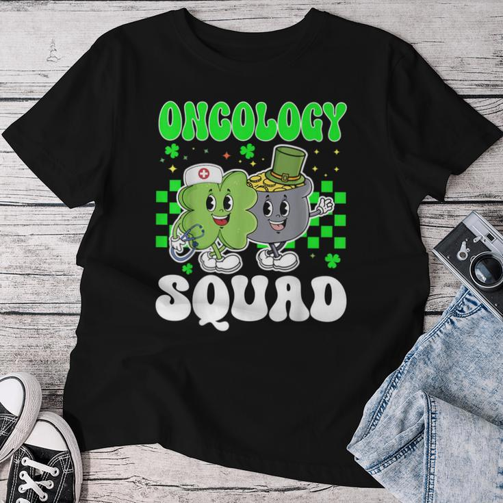 Vintage Lucky Oncology Squad Nurse St Patrick's Day Team Women T-shirt Personalized Gifts