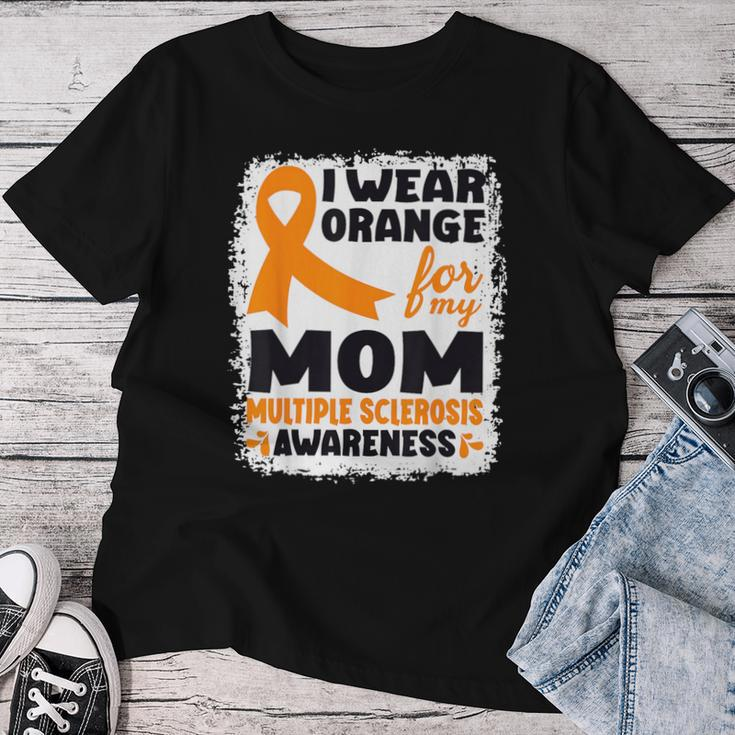 I Wear Orange For My Mom Ms Multiple Sclerosis Awareness Women T-shirt Funny Gifts