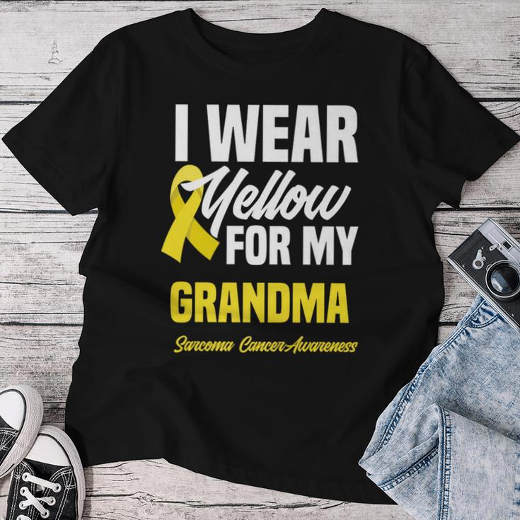 I Wear Yellow For My Grandma Sarcoma Cancer Awareness Women T-shirt Unique Gifts