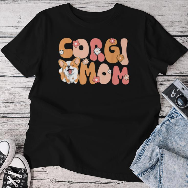 Welsh Corgi Pembroke Groovy World's Best Corgi Mom Women T-shirt Funny Gifts