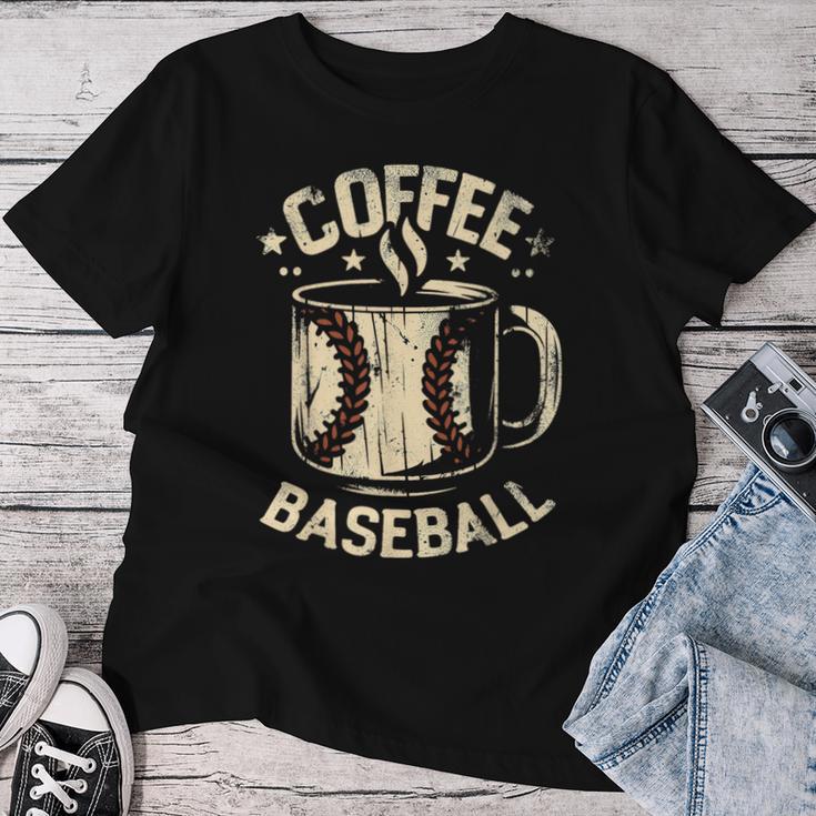 Wochenenden Kaffee Baseball Retro Baseball Mama Papa T-shirt Frauen Lustige Geschenke