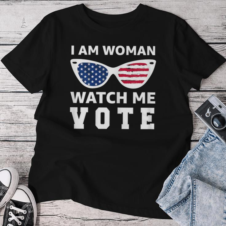 I Am Woman Watch Me Vote Women T-shirt Funny Gifts