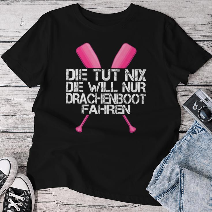 Women's Die Tut Nix Die Will Nur Drachenboofahren T-shirt Frauen Lustige Geschenke