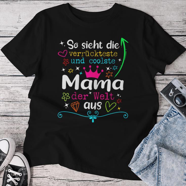 Women's Mama So Ssieht Die Merrücksten Und Coolste Mama Der Welt S T-shirt Frauen Lustige Geschenke