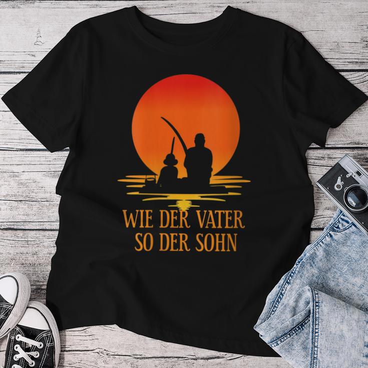 Women's With-Neck Wie Derater So Der Sohn Papa Angeln Angler Partner T-shirt Frauen Lustige Geschenke