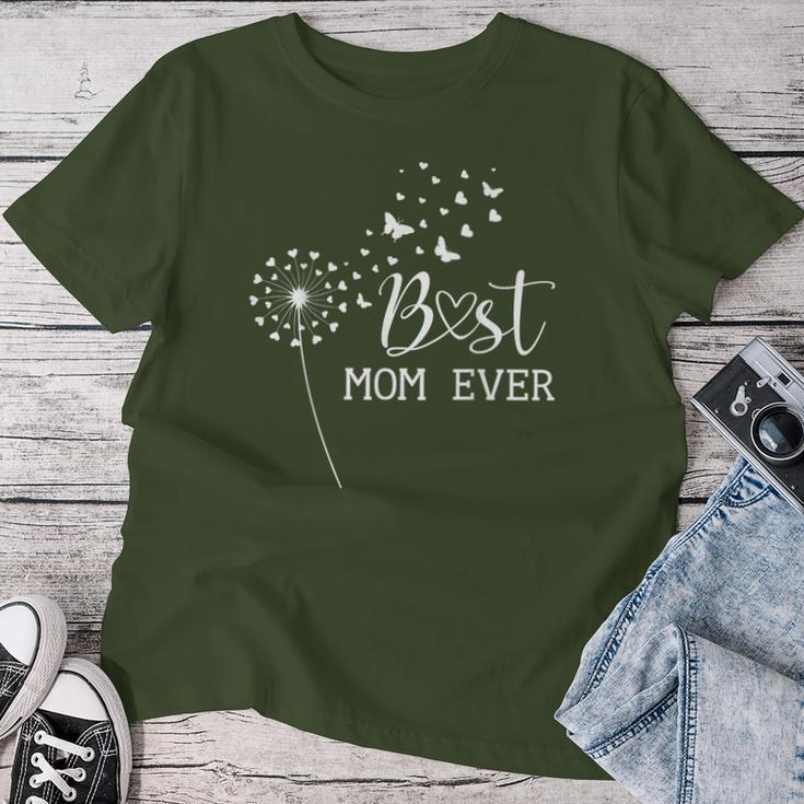 Best Mom Ever Flower For Christmas Birthday Women T-shirt Funny Gifts