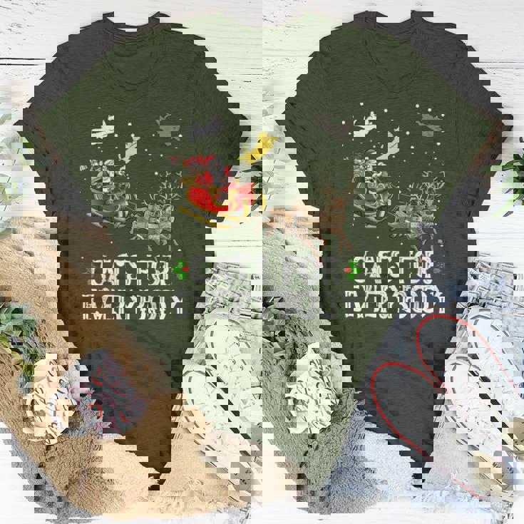 Cats For Everybody Christmas Cat Xmas Santa Women T-shirt