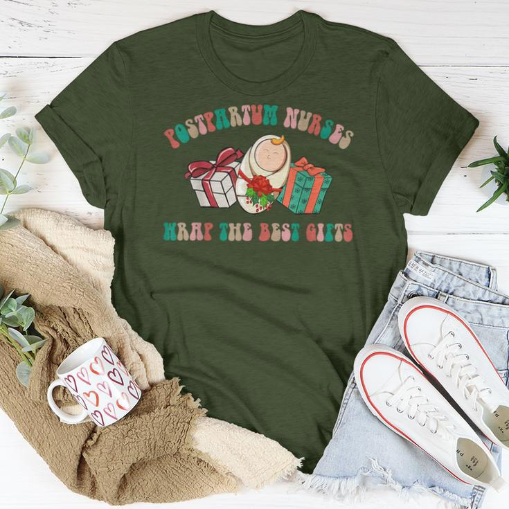 Postpartum Nurses Christmas We Wrap The Best Presents Women T-shirt Unique Gifts