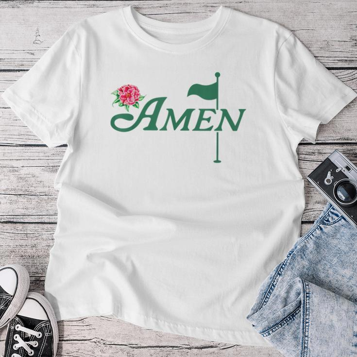 Amen Master Golf Azalea Tournament Pink Golfing Girl Flower Women T-shirt Unique Gifts