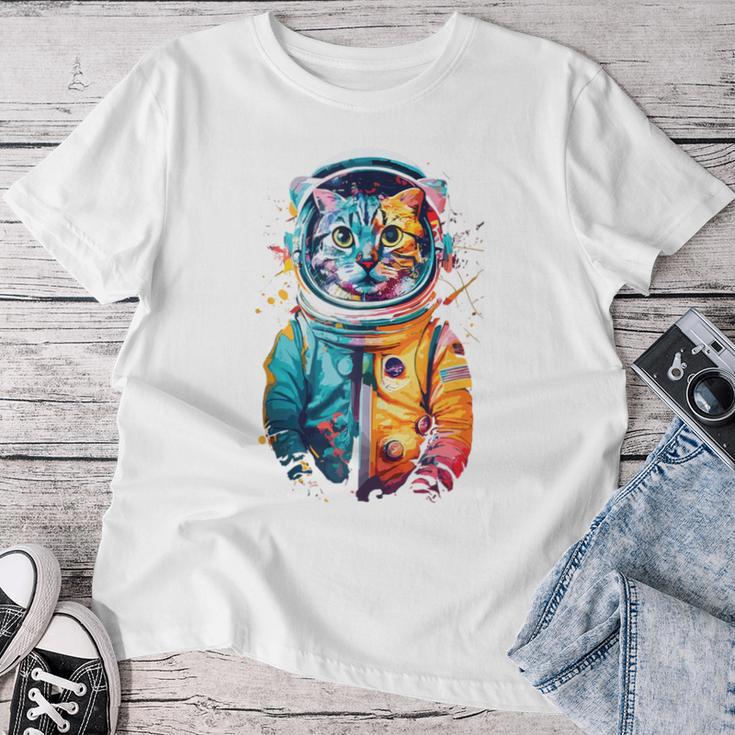 Astronaut Weltraum Katze Mama Papa Männer Kind Bunt Astronaut Weltraum T-shirt Frauen Lustige Geschenke