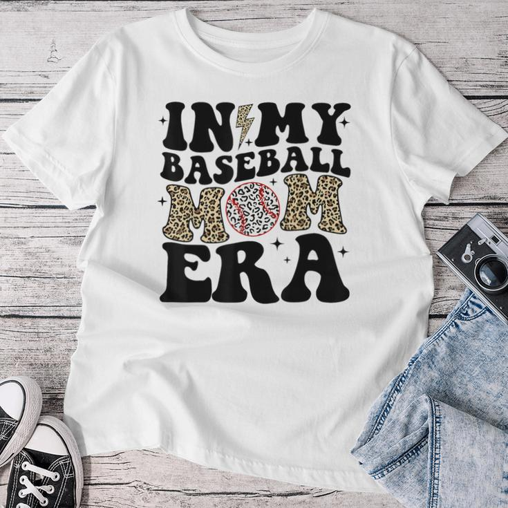 In My Baseball Mom Era Leopard Mom Baseball Mama Women T-shirt Funny Gifts