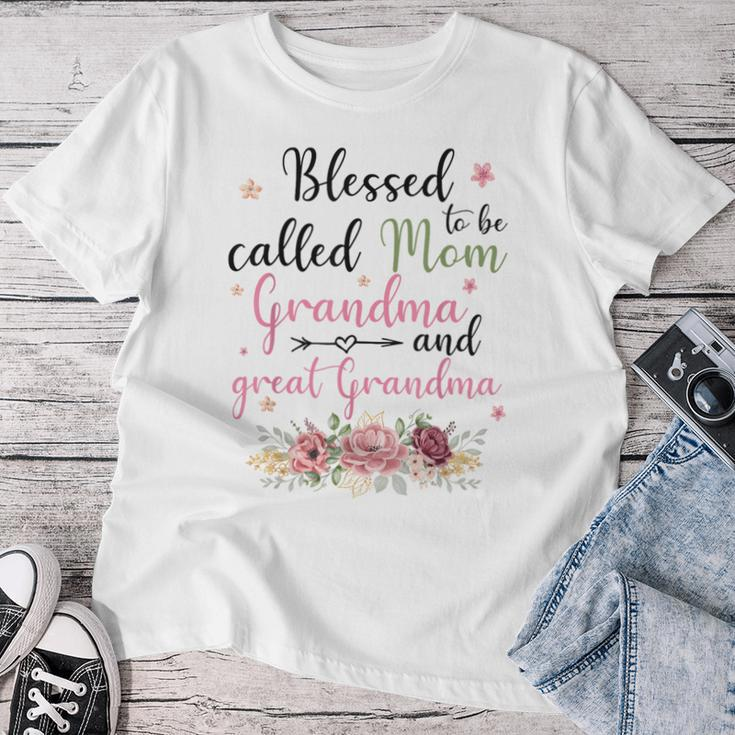 Blessed To Be Called Mom Grandma And Great Grandma Women T-shirt Funny Gifts
