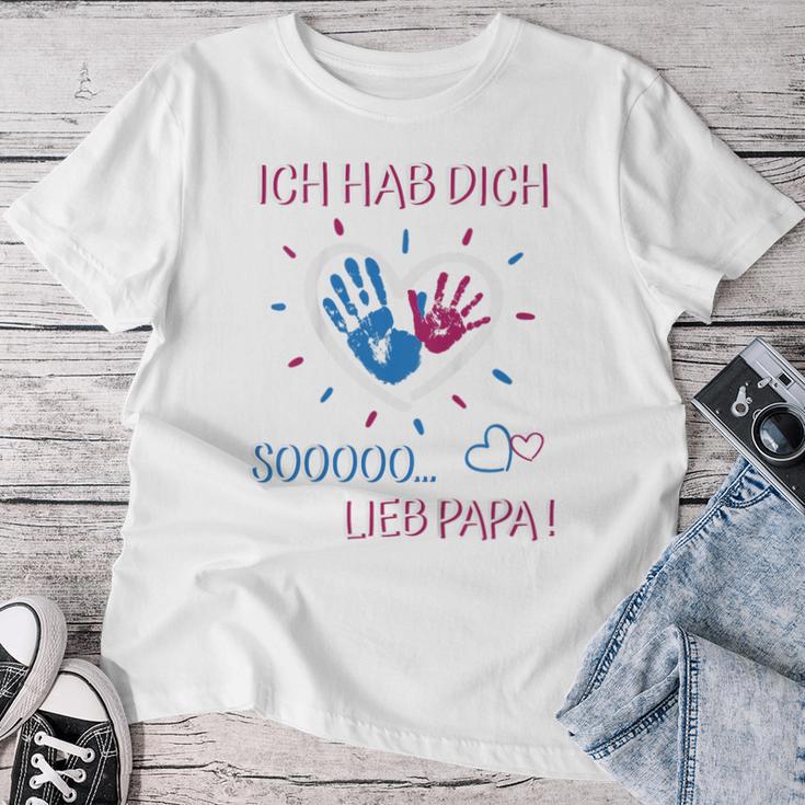 Children's Ich Hab Dich Lieb Papa For Girls In Pink T-shirt Frauen Lustige Geschenke