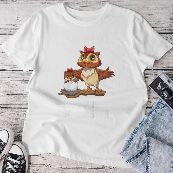 Children's With Owl Ich Bin Die Kleine Schwester T-shirt Frauen Lustige Geschenke