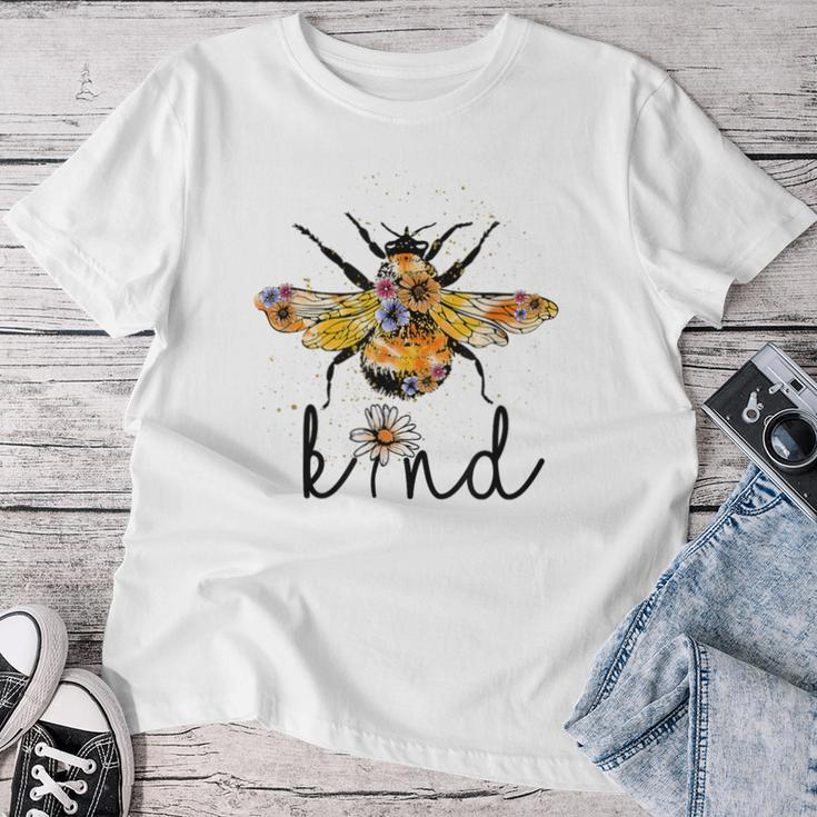 Cool Bee Kind Flower Bumble Bee Girls Women T-shirt Personalized Gifts