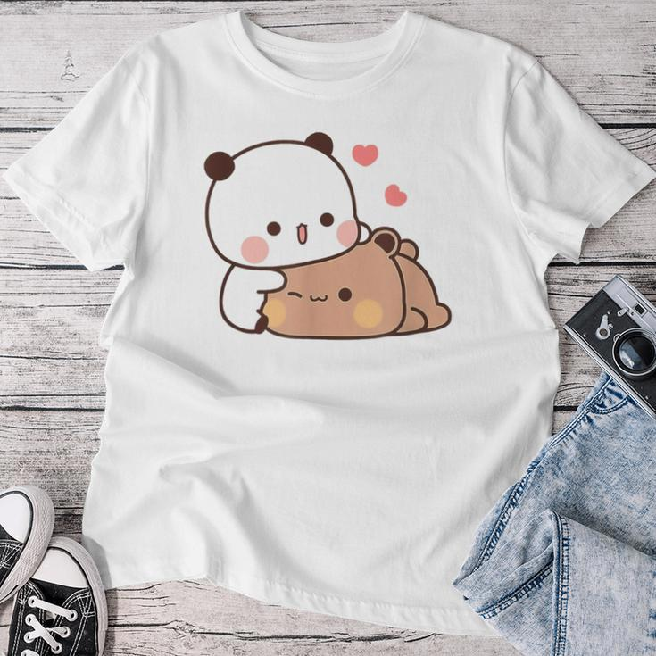 Cute Bubu Dudu Panda Bears Couple Love Bubu And Dudu Women T-shirt Unique Gifts