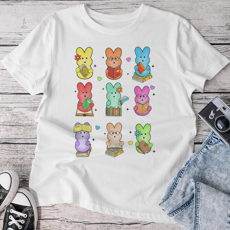 Cute Bunny Reading Teacher Easter Day Teaching Book Lovers Women T-shirt Unique Gifts
