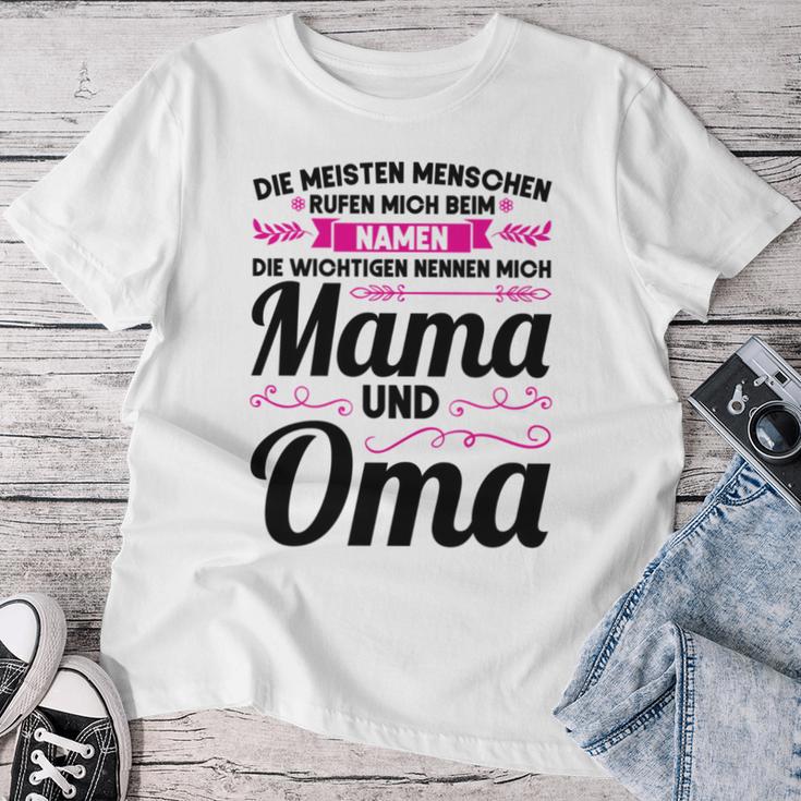 Die Wichtigen Nennen Mich Mama Und Oma Mama Grandma Gray T-shirt Frauen Lustige Geschenke