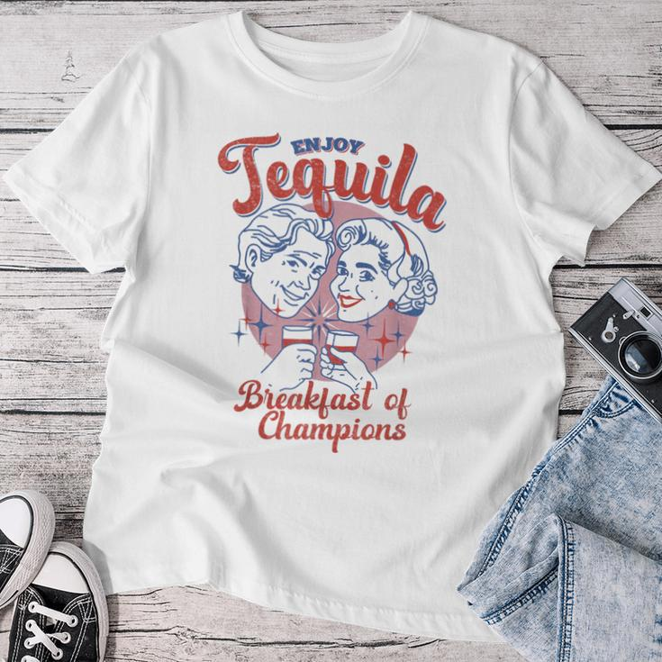 Enjoys Tequila The Breakfasts Of Championss Vintage Women T-shirt Funny Gifts