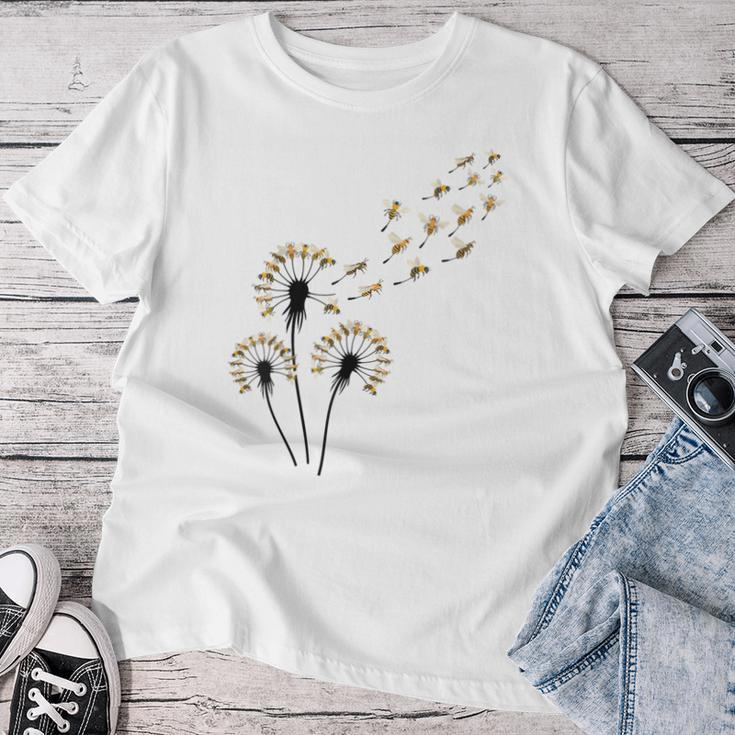 Flower Dandelion Bees For Bee Lover Bee Women T-shirt Funny Gifts