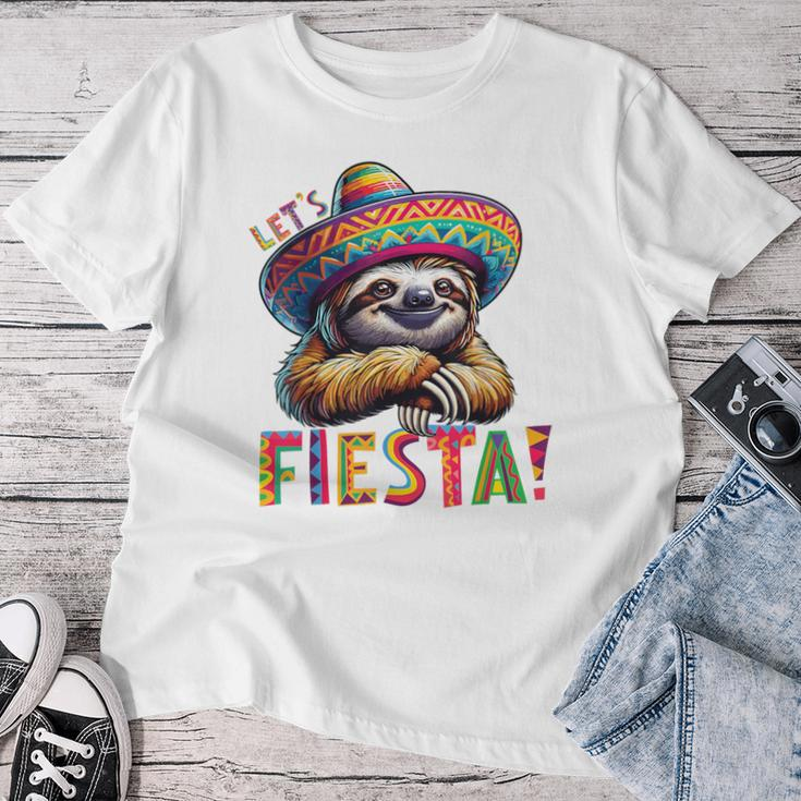 Let's Fiesta Sloth Cinco De Mayo Fiesta Mexican Women T-shirt Unique Gifts