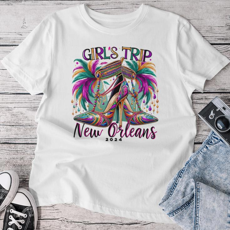 Girls Trip New Orleans 2024 Mardi Gras High Heels Women T-shirt Personalized Gifts