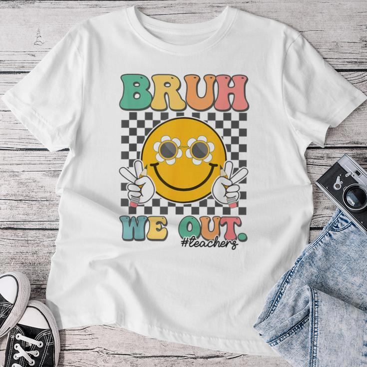 Groovy Last Day Of School Summer Smile Bruh We Out Teachers Women T-shirt Funny Gifts