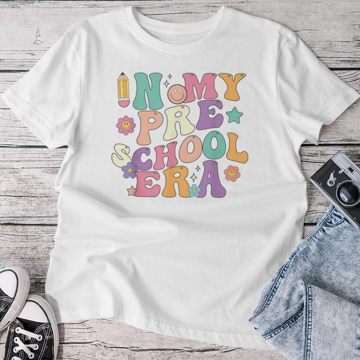 Groovy In My Preschool Era Teacher Back To School Women T-shirt Personalized Gifts