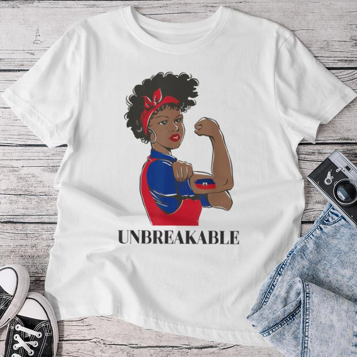 Haiti Haitian Flag Day Proud Ayiti Woman Unbreakable Women T-shirt Personalized Gifts
