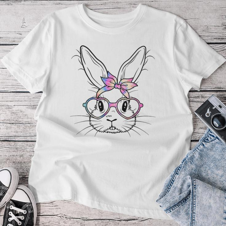 Happy Easter Cute Bunny Face Tie Dye Glasses Rabbit Girl Kid Women T-shirt Unique Gifts