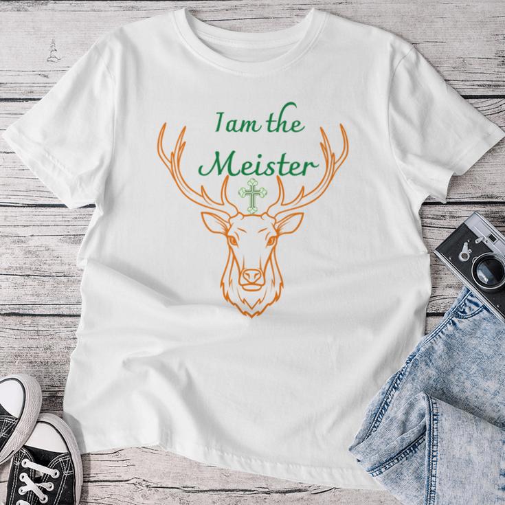 Ich Bin Der Meister Jaegermeister Papa Mama Hirsch T-shirt Frauen Lustige Geschenke