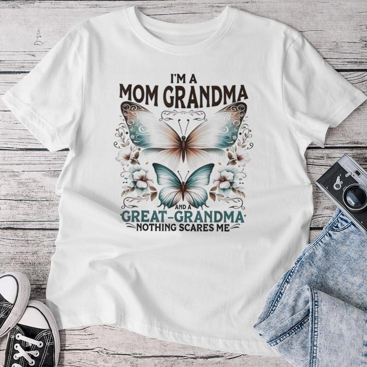 I'm A Mom Grandma And A Great Grandma Butterfly Mother's Day Women T-shirt Personalized Gifts