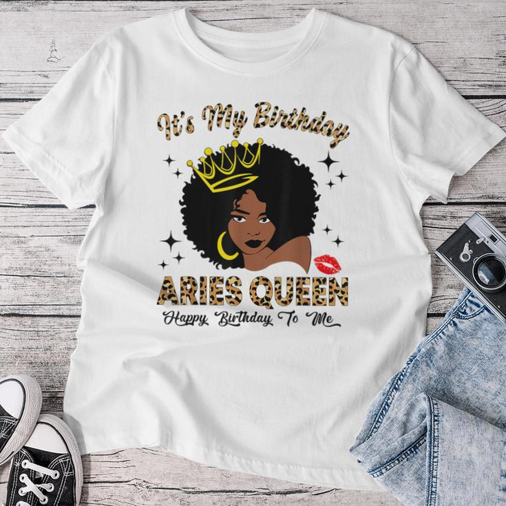 It's My Birthday Aries Queen African American Women Women T-shirt Unique Gifts
