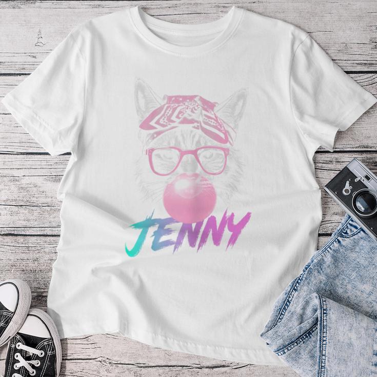 Jenny Schöner Mädchen Name Mit Niedlicher Katze T-shirt Frauen Lustige Geschenke