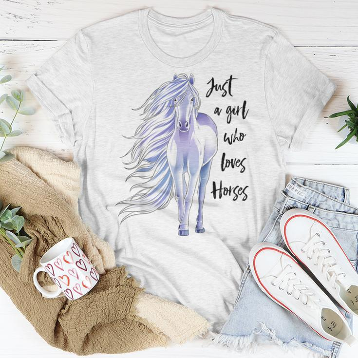 Just A Girl Who Loves Horses Horse Horseback Riding Women T-shirt Personalized Gifts