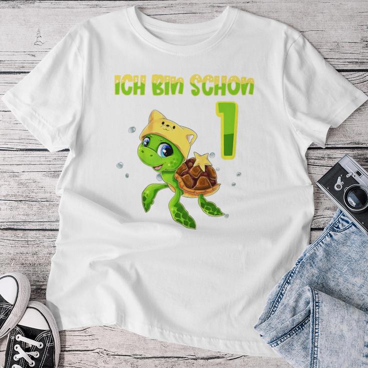 Kinder Ich Bin Schon 1 Jahre Boy Girl Birthday Turtle T-shirt Frauen Lustige Geschenke