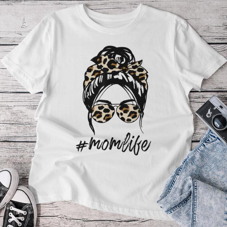 Women's Vintage Bleached Mama T-Shirt - Funny Leopard Graphic, Short Sleeve, Casual Fit, Gift For Mom