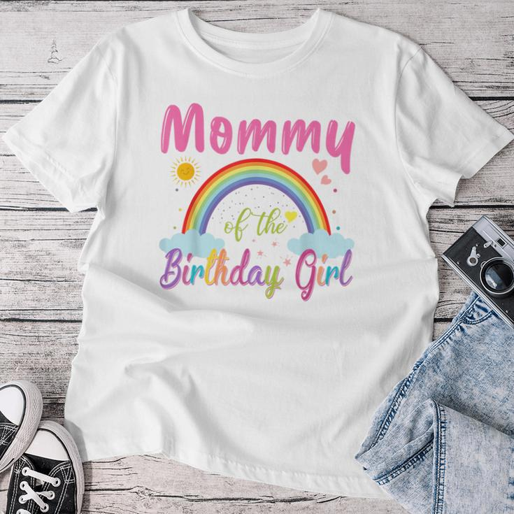 Mommy Of The Birthday Girl Rainbow Birthday Matching Family Women T-shirt Funny Gifts