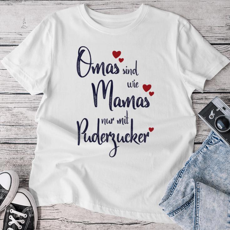 Omas Sind Wie Mamas Nur Mit Powder Sugar Oma Ist Die Beste T-shirt Frauen Lustige Geschenke